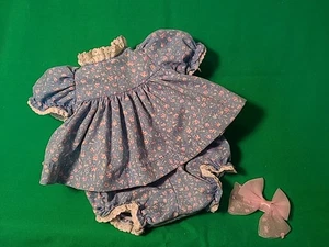 VTG Mattel My Child Doll 2 Piece Dress Original RARE Blue/ Pink Flower Dress💙🩷 - Picture 1 of 24