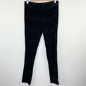 Dolce Vita Black Geometric Silk Blend Skinny Pants Women's Size Extra Small XS - Picture 1 of 8