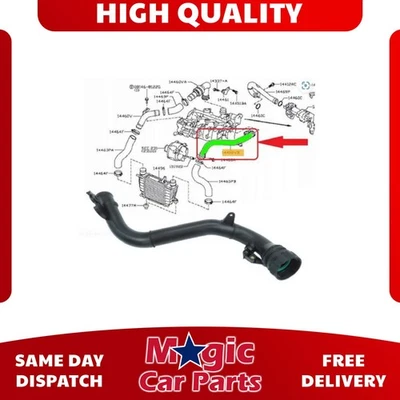 TURBO INTERCOOLER HOSE PIPE FOR NISSAN JUKE / NV200 / CUBE 1.5 DCI 144601FE0C - Image 1 of 4