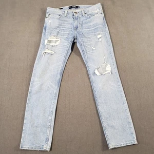 Hollister Jeans Herren 29x30 Blau Slim Straight Epic Flex Light Wash Distressed  - Bild 1 von 10