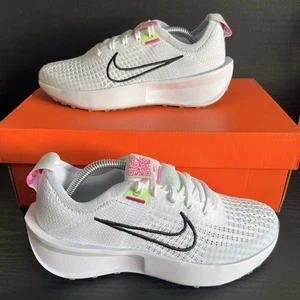 Nike Mujer Interact Run Zapato para Correr Talla 6 Blanco Gris Zapatilla FD2292-102 NUEVO - Imagen 1 de 9