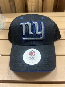 NFL New York Giants Black Moneymaker Mesh Hat: Adjustable Snapback Twill Cap - Picture 1 of 4