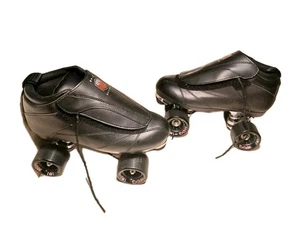Patines de cuatro velocidades EPIC EVOLUTION para hombre talla 8 ~ unisex | negros - Imagen 1 de 9