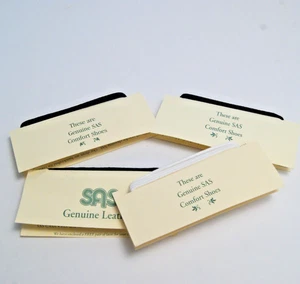 SAS Comfort Shoe Thin Laces Lot of 4: 3 Black & 1 White Replacement Strings NEW - Picture 1 of 6