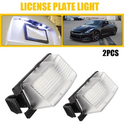 LED 2X License Plate Lights For NISSAN 2009-2014 CUBE 2009-2020 NISSAN 370Z Z34 - Image 1 of 4