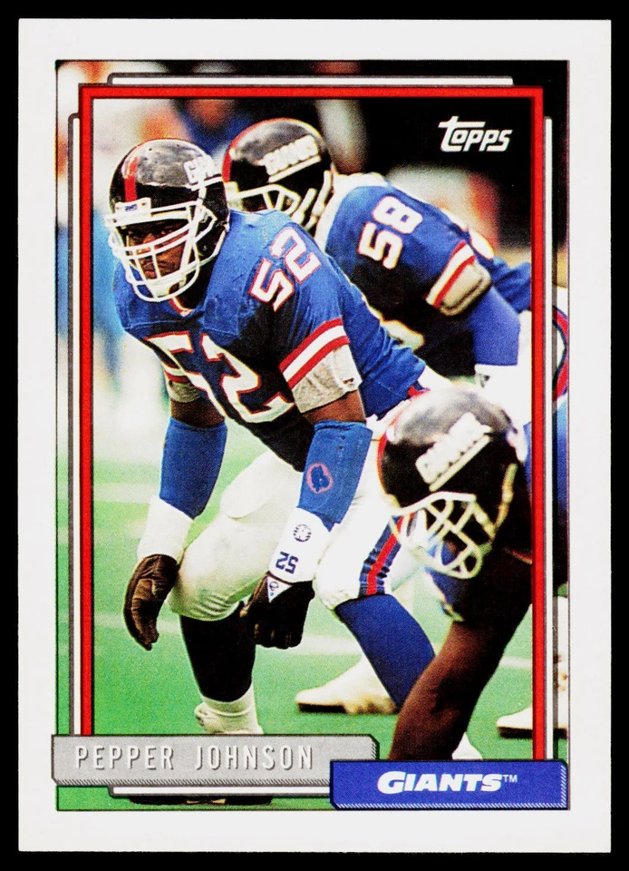 Pepper Johnson, 1992 Topps, #127, New York Giants, - Image 1 of 2