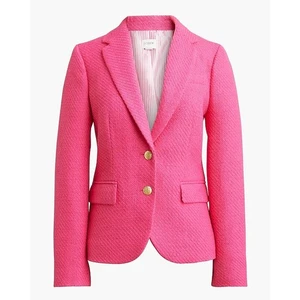 J Crew Fuschia Tweed School Boy Blazer NWT  - Picture 1 of 6
