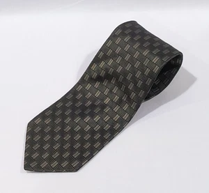 Armani Collezioni Men's Necktie 100% Silk Made In Italy Green Geometric 58.5" - Picture 1 of 8
