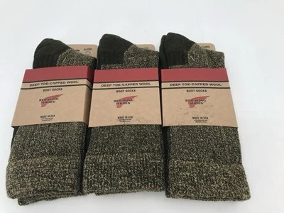 Red Wing Deep Toe Capped Wool Boot Socks Multicolor Mens 12-15 Three Pairs - Image 1 of 4