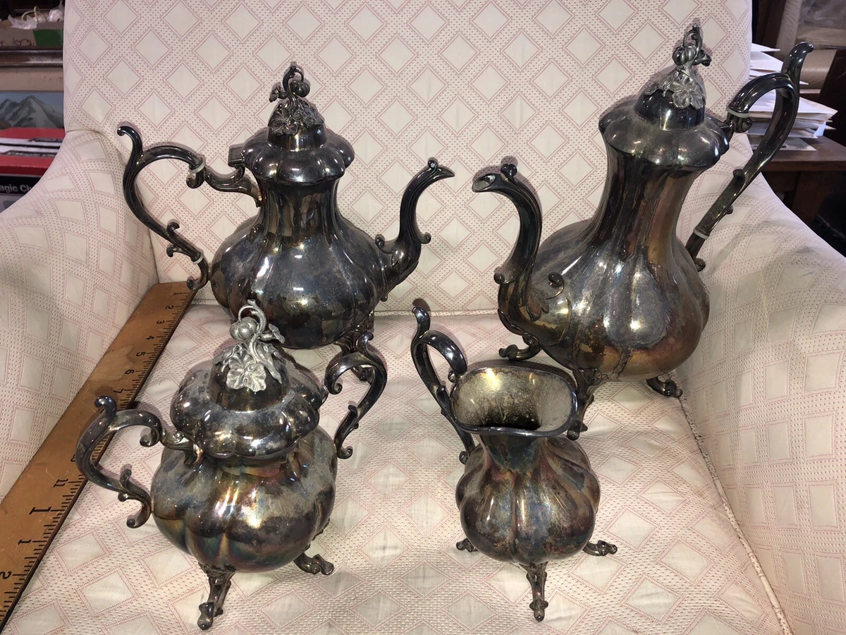 Reed & Barton Winthrop Antique US Silver-Plated Teapots, Coffee