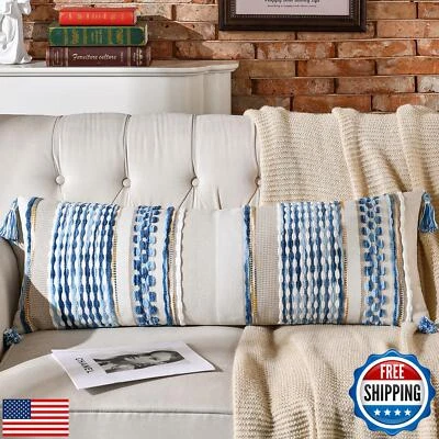 Fundas de almohada estéticas con taza AmHoo de chenilla texturizadas boho Foto 1 de 4