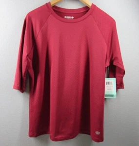 Women's Reel Legends UPF 50 Jumbo Fishscale Red 3/4 Length Sleeve Top Size L NWT - Picture 1 of 8