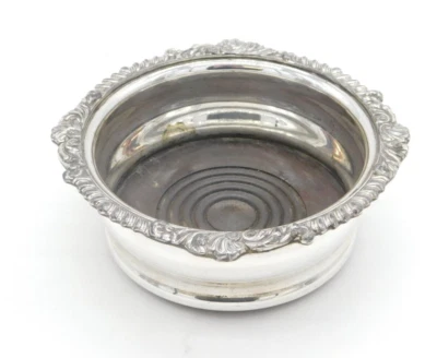 George III Old Sheffield Silver Plated Shell Bottle Coaster Antique c1790 - Imagem 1 de 4