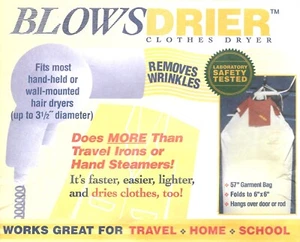 BLOWS ESSICCATORE Abbigliamento Da Viaggio Indumento Asciugatrice Rimuovi Rughe SPEDIZIONE VELOCE GRATUITA!!! - Foto 1 di 1
