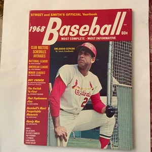 Anuario de béisbol 1968 Street & Smith’s Orlando Cepeda (Cardenales) cubierta - Como nuevo - Imagen 1 de 3