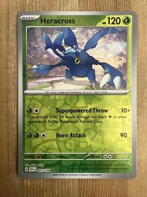 Pokémon TCG Heracross Scarlet & Violet Base Set 002/198 Reverse Holo Uncommon - Image 1 of 2