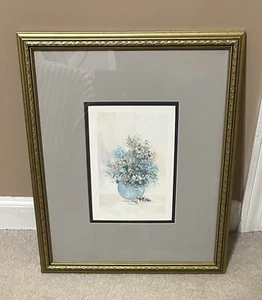 Mary V Bertrand Limited Floral Signed Numbered Painting Matted Framed - Picture 1 of 3