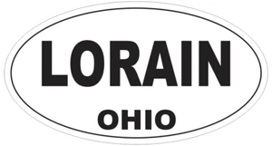 Lorain Ohio Oval Bumper Sticker or Helmet Sticker D6131 - Picture 1 of 1