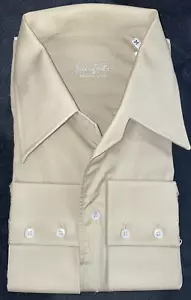 Jack Taylor Beverly Hills Beige LS Men's Dress Shirt Medium 100% Cotton NWT - Picture 1 of 8