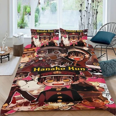 3Pcs Bedding Sets Duvet Cover Sets Toilet-bound Hanako-kun All Season for Kids - Image 1 of 4