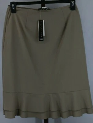 Falda recta con dobladillo con volantes topo talla 10 B. Moss para mujer y dama NUEVA Foto 1 de 4