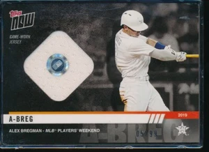 2019 Topps Now Players Weekend Alex Bregman Game Worn Jersey Relic #d /99 - Picture 1 of 2