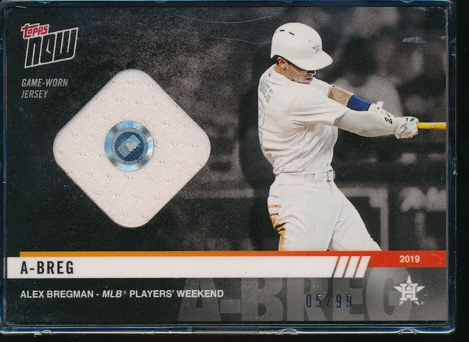 2019 Topps Now Players Weekend Alex Bregman Game Worn Jersey Relic #d /99 - Image 1 of 2