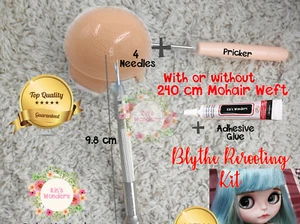 Rerooting Blythe Kit Rehairing Hair Tool Pullip Doll Needle Custom faceup Mohair - Picture 1 of 2