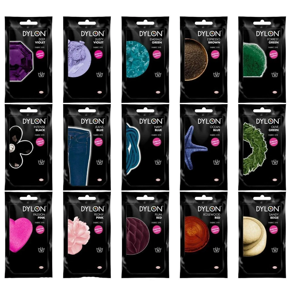 DYLON Hand Dye 50g Fabric Dye for Clothes Jeans Textile Cotton Wool Silk Linen - Image 1 of 1