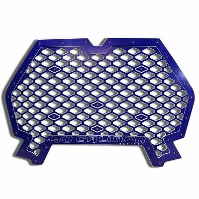 Parrilla de aluminio Billet Blue 2019+ XP1000 con muesca de parachoques hecha en EE. UU. RZR XP Turbo S Foto 1 de 2