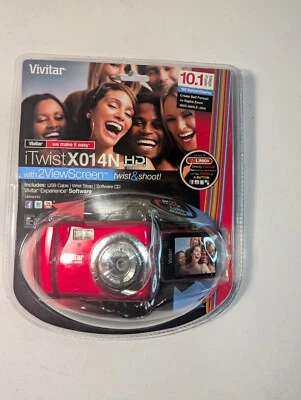 Vivitar ViviCam iTwist X017 10.1MP HD Digital Camera Swivel Twist SEALED NEW - Image 1 of 2