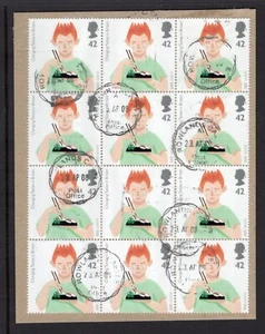 2005 42p EUROPA GASTRONOMY COMMEMORATIVE SUPERB USED BLOCK OF 12. SG 2557 - Picture 1 of 1