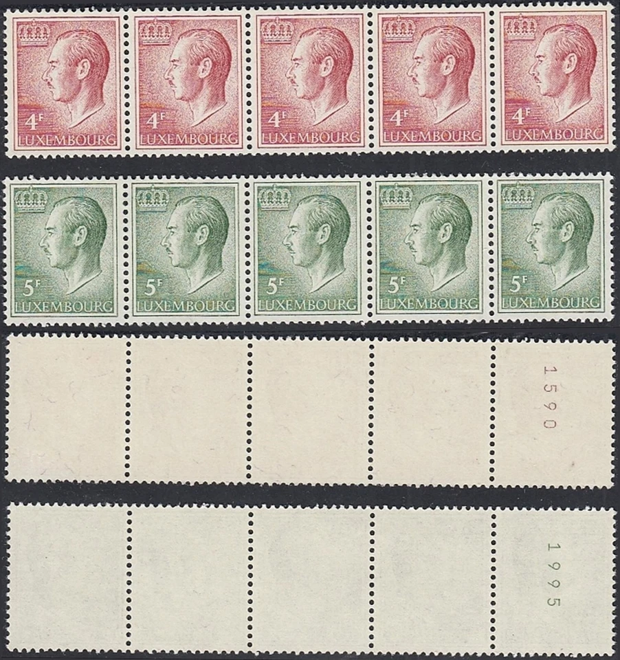 Luxembourg 1971-MNH stamps. Mi Nr.: 829/830. Strip of 5........(EB) MV-15933 - Image 1 of 1