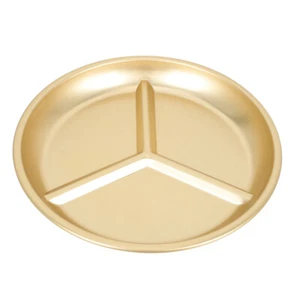 Goldener Kleiner Teller Baby Kind Speiseteller Geteilte Portionsteller - Bild 1 von 12