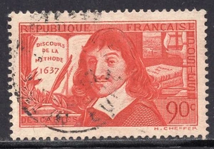 5055 - France 1937 - René Descartes - French Philosopher - Tip II "de la" - Used - Picture 1 of 2