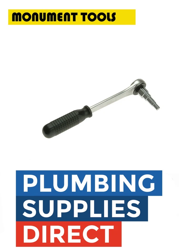 MONUMENT RADIATOR STEPPED SPANNER WRENCH & RATCHET HANDLE PLUMBERS TOOL MON2048 - Image 1 of 1
