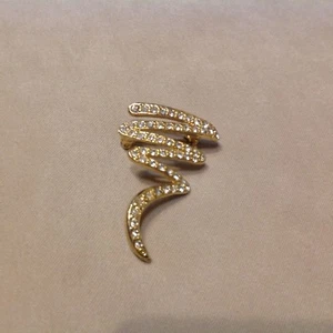 Grandma's Jewelry ~ Vintage Pin Brooch Rhinestones 1.5" Sparkly - Picture 1 of 4