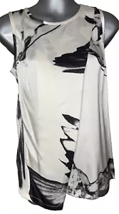Ann Demeulemeester White Black Silk Rasoseta Bird Top 36 NWT - Picture 1 of 6
