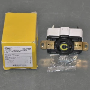 Hubbell Locking Outlet Recepacle HBL2610ST, NEMA L5-30R, 30A, 125V AC - Picture 1 of 6