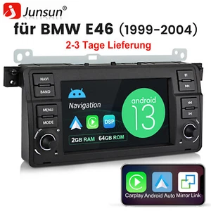 Radio Coche 7" Android 14 para Serie 3 BMW E46 318 320 GPS NAVI WiFi Apple Carplay DAB+ - Imagen 1 de 15