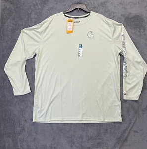 Carhartt Long Sleeve T-Shirt Mens 2XL Light Green Force Sun Defender Lightweight - Picture 1 of 11