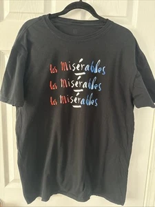 Rare! LES MISERABLES official Broadway musical t-shirt XL Black Les Miz theatre - Picture 1 of 3