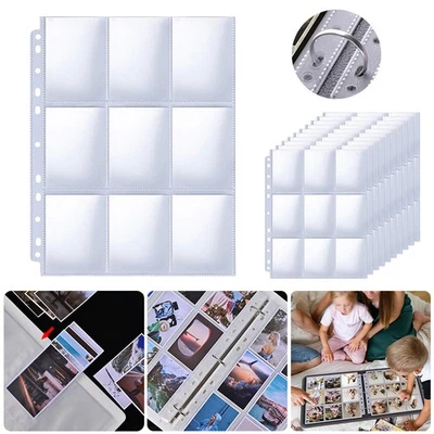 Funda protectora para tarjetas coleccionables con 9 bolsillos de 10-30 piezas, hojas para tarjetas de béisbol Foto 1 de 4