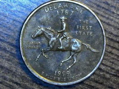 1999-P Delaware State Quarter Improperly Annealed Planchet Error - Image 1 of 4