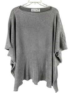 M. Rena Women's Lagenlook Tunic Pullover Sweater Made In USA OSFM Gray - Picture 1 of 5