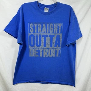 Camiseta Straight Outta Detroit Doble Cara XL Street Talk Lions Fanático del Fútbol - Imagen 1 de 9