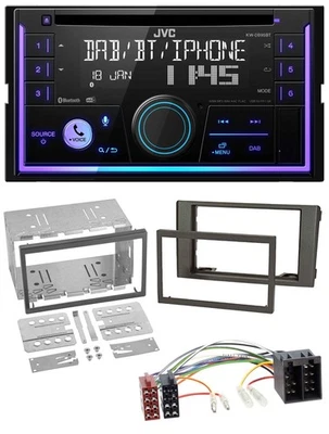 JVC MP3 USB 2DIN DAB Bluetooth CD Autoradio für Iveco Daily 06-14 dunkelgrau - Bild 1 von 4