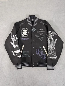 Civil Regime Beetlejuice Lydia's Dark Room Letterman Jacket Mens 2XL Black Patch - Picture 1 of 19