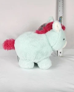 Unicorn Pink Green Chubby Glitter Horn Plush Stuffed Animal 9" Kellytoy - Picture 1 of 5