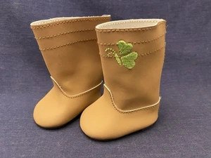 2014 American Girl bambola beige stivali verde lime farfalla ricamato scarpe vitello - Foto 1 di 6